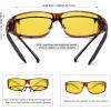 imageMEETSUN Fit Over Glasses Sunglasses for Men WomenWrap Around Sunglasses Polarized UV400 ProtectionLeopard Framenight Vision Lens