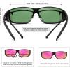 imageMEETSUN Fit Over Glasses Sunglasses for Men WomenWrap Around Sunglasses Polarized UV400 ProtectionMatte Black Framepurple Mirror Lens