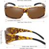 imageMEETSUN Fit Over Glasses Sunglasses for Men WomenWrap Around Sunglasses Polarized UV400 ProtectionTortoiseshell Framebrown Lens