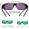 imageMEETSUN Fit Over Glasses Sunglasses for Men WomenWrap Around Sunglasses Polarized UV400 ProtectionZ1black Framegreen Mirror Lens