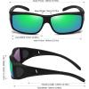 imageMEETSUN Fit Over Glasses Sunglasses for Men WomenWrap Around Sunglasses Polarized UV400 ProtectionZ1black Framegreen Mirror Lens
