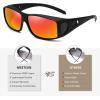 imageMEETSUN Fit Over Glasses Sunglasses for Men WomenWrap Around Sunglasses Polarized UV400 ProtectionZ1black Framered Mirror Lens