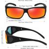 imageMEETSUN Fit Over Glasses Sunglasses for Men WomenWrap Around Sunglasses Polarized UV400 ProtectionZ1black Framered Mirror Lens