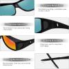 imageMEETSUN Fit Over Glasses Sunglasses for Men WomenWrap Around Sunglasses Polarized UV400 ProtectionZ1black Framered Mirror Lens