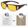 imageMEETSUN Fit Over Glasses Sunglasses for Men WomenWrap Around Sunglasses Polarized UV400 ProtectionZ1brown Gradient Framenight Vision Lens