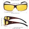 imageMEETSUN Fit Over Glasses Sunglasses for Men WomenWrap Around Sunglasses Polarized UV400 ProtectionZ1brown Gradient Framenight Vision Lens