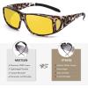 imageMEETSUN Fit Over Glasses Sunglasses for Men WomenWrap Around Sunglasses Polarized UV400 ProtectionZ1gray Leopard Framenight Vision Lens
