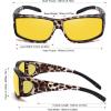 imageMEETSUN Fit Over Glasses Sunglasses for Men WomenWrap Around Sunglasses Polarized UV400 ProtectionZ1gray Leopard Framenight Vision Lens