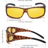 imageMEETSUN Fit Over Glasses Sunglasses for Men WomenWrap Around Sunglasses Polarized UV400 ProtectionZ1matte Leopard Framenight Vision Lens