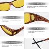 imageMEETSUN Fit Over Glasses Sunglasses for Men WomenWrap Around Sunglasses Polarized UV400 ProtectionZ1matte Leopard Framenight Vision Lens