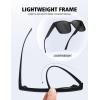 imageMEETSUN Lightweight Fit Over Glasses Sunglasses for Women Oversized Trendy Large Square Polarized Sun Glasses for DrivingBlack