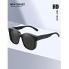 imageMEETSUN Lightweight Fit Over Glasses Sunglasses for Women Oversized Trendy Large Square Polarized Sun Glasses for DrivingBlack