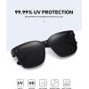 imageMEETSUN Lightweight Fit Over Glasses Sunglasses for Women Oversized Trendy Large Square Polarized Sun Glasses for DrivingBlack