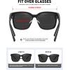 imageMEETSUN Lightweight Fit Over Glasses Sunglasses for Women Oversized Trendy Large Square Polarized Sun Glasses for DrivingBlack