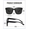 imageMEETSUN Lightweight Fit Over Glasses Sunglasses for Women Oversized Trendy Large Square Polarized Sun Glasses for DrivingBlack
