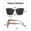 imageMEETSUN Lightweight Fit Over Glasses Sunglasses for Women Oversized Trendy Large Square Polarized Sun Glasses for DrivingBrown