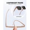 imageMEETSUN Lightweight Fit Over Glasses Sunglasses for Women Oversized Trendy Large Square Polarized Sun Glasses for DrivingBrown
