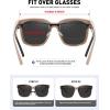 imageMEETSUN Lightweight Fit Over Glasses Sunglasses for Women Oversized Trendy Large Square Polarized Sun Glasses for DrivingBrown