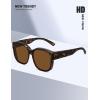 imageMEETSUN Lightweight Fit Over Glasses Sunglasses for Women Oversized Trendy Large Square Polarized Sun Glasses for DrivingBrown Tortoise