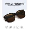 imageMEETSUN Lightweight Fit Over Glasses Sunglasses for Women Oversized Trendy Large Square Polarized Sun Glasses for DrivingBrown Tortoise
