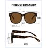 imageMEETSUN Lightweight Fit Over Glasses Sunglasses for Women Oversized Trendy Large Square Polarized Sun Glasses for DrivingBrown Tortoise