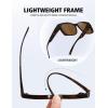 imageMEETSUN Lightweight Fit Over Glasses Sunglasses for Women Oversized Trendy Large Square Polarized Sun Glasses for DrivingBrown Tortoise