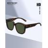 imageMEETSUN Lightweight Fit Over Glasses Sunglasses for Women Oversized Trendy Large Square Polarized Sun Glasses for DrivingBrown Tortoise Green