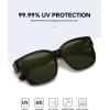 imageMEETSUN Lightweight Fit Over Glasses Sunglasses for Women Oversized Trendy Large Square Polarized Sun Glasses for DrivingBrown Tortoise Green