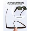 imageMEETSUN Lightweight Fit Over Glasses Sunglasses for Women Oversized Trendy Large Square Polarized Sun Glasses for DrivingBrown Tortoise Green