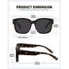 imageMEETSUN Lightweight Fit Over Glasses Sunglasses for Women Oversized Trendy Large Square Polarized Sun Glasses for DrivingBrown Tortoise Grey