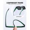 imageMEETSUN Lightweight Fit Over Glasses Sunglasses for Women Oversized Trendy Large Square Polarized Sun Glasses for DrivingGreen