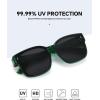 imageMEETSUN Lightweight Fit Over Glasses Sunglasses for Women Oversized Trendy Large Square Polarized Sun Glasses for DrivingGreen