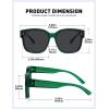 imageMEETSUN Lightweight Fit Over Glasses Sunglasses for Women Oversized Trendy Large Square Polarized Sun Glasses for DrivingGreen
