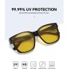 imageMEETSUN Lightweight Fit Over Glasses Sunglasses for Women Oversized Trendy Large Square Polarized Sun Glasses for DrivingNight Vision