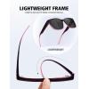 imageMEETSUN Lightweight Fit Over Glasses Sunglasses for Women Oversized Trendy Large Square Polarized Sun Glasses for DrivingRed