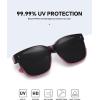 imageMEETSUN Lightweight Fit Over Glasses Sunglasses for Women Oversized Trendy Large Square Polarized Sun Glasses for DrivingRed