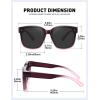 imageMEETSUN Lightweight Fit Over Glasses Sunglasses for Women Oversized Trendy Large Square Polarized Sun Glasses for DrivingRed