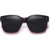 imageMEETSUN Lightweight Fit Over Glasses Sunglasses for Women Oversized Trendy Large Square Polarized Sun Glasses for DrivingRed