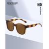 imageMEETSUN Lightweight Fit Over Glasses Sunglasses for Women Oversized Trendy Large Square Polarized Sun Glasses for DrivingTortoise