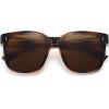 imageMEETSUN Lightweight Fit Over Glasses Sunglasses for Women Oversized Trendy Large Square Polarized Sun Glasses for DrivingTortoise