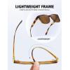 imageMEETSUN Lightweight Fit Over Glasses Sunglasses for Women Oversized Trendy Large Square Polarized Sun Glasses for DrivingTortoise