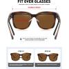 imageMEETSUN Lightweight Fit Over Glasses Sunglasses for Women Oversized Trendy Large Square Polarized Sun Glasses for DrivingTortoise