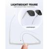 imageMEETSUN Lightweight Fit Over Glasses Sunglasses for Women Oversized Trendy Large Square Polarized Sun Glasses for DrivingWhite