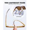 imageMEETSUN Lightweight Oversized Fit Over Glasses Sunglasses for Women Trendy Square Polarized Sun Glasses for DrivingBrown Leopard FrameBrown Lens