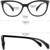 imageMEETSUN Non Prescription Glasses Frames For WomenRetro Cateye Fake Eyeglasses HD Clear LensBlack Frame Clear Lens