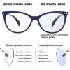 imageMEETSUN Non Prescription Glasses Frames For WomenRetro Cateye Fake Eyeglasses HD Clear LensBlue Tortoise Frame Clear Lens