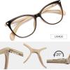 imageMEETSUN Non Prescription Glasses Frames For WomenRetro Cateye Fake Eyeglasses HD Clear LensDark Brown Frame Clear Lens