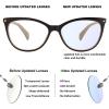 imageMEETSUN Non Prescription Glasses Frames For WomenRetro Cateye Fake Eyeglasses HD Clear LensDark Brown Frame Clear Lens