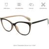 imageMEETSUN Non Prescription Glasses Frames For WomenRetro Cateye Fake Eyeglasses HD Clear LensDark Brown Frame Clear Lens