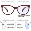 imageMEETSUN Non Prescription Glasses Frames For WomenRetro Cateye Fake Eyeglasses HD Clear LensDark Red Frame Clear Lens